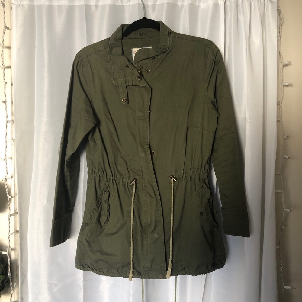 Army green jacket / Authentic denim